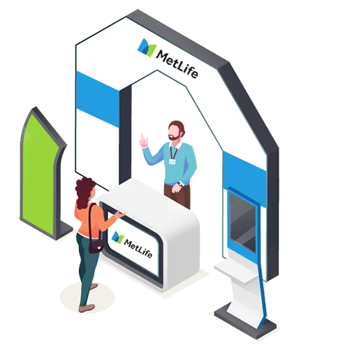 A MetLife representative explains legal benefits to a State of Georgia employee.